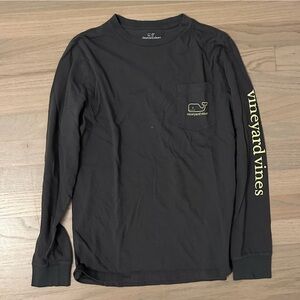 Boys’ Charcoal Grey Long-Sleeve Vineyard Vines T-Shirt